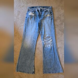 Distressed Blue Women's Jeans